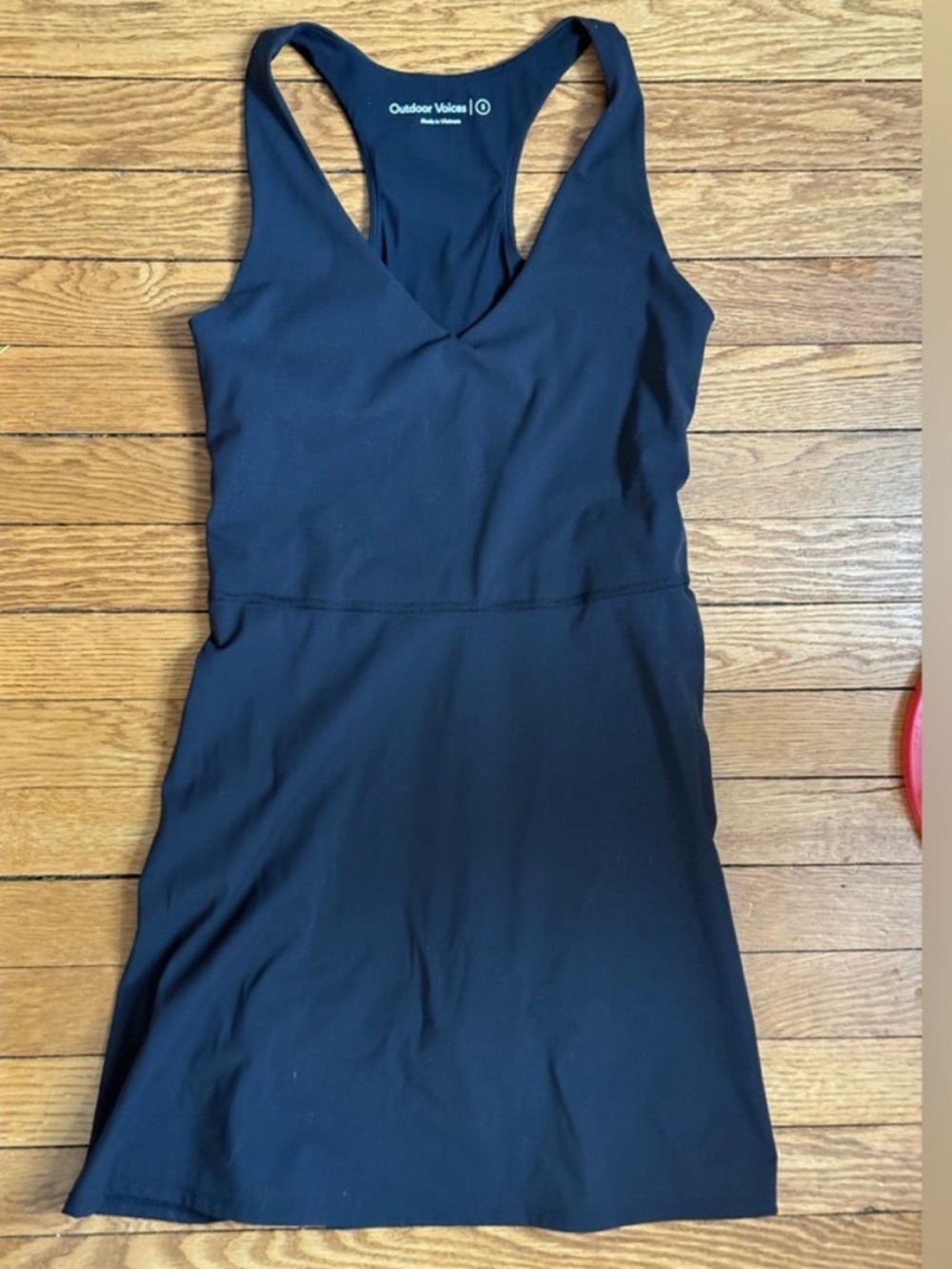 Outdoor Voices Black V-Neck Racerback Mini Dress
